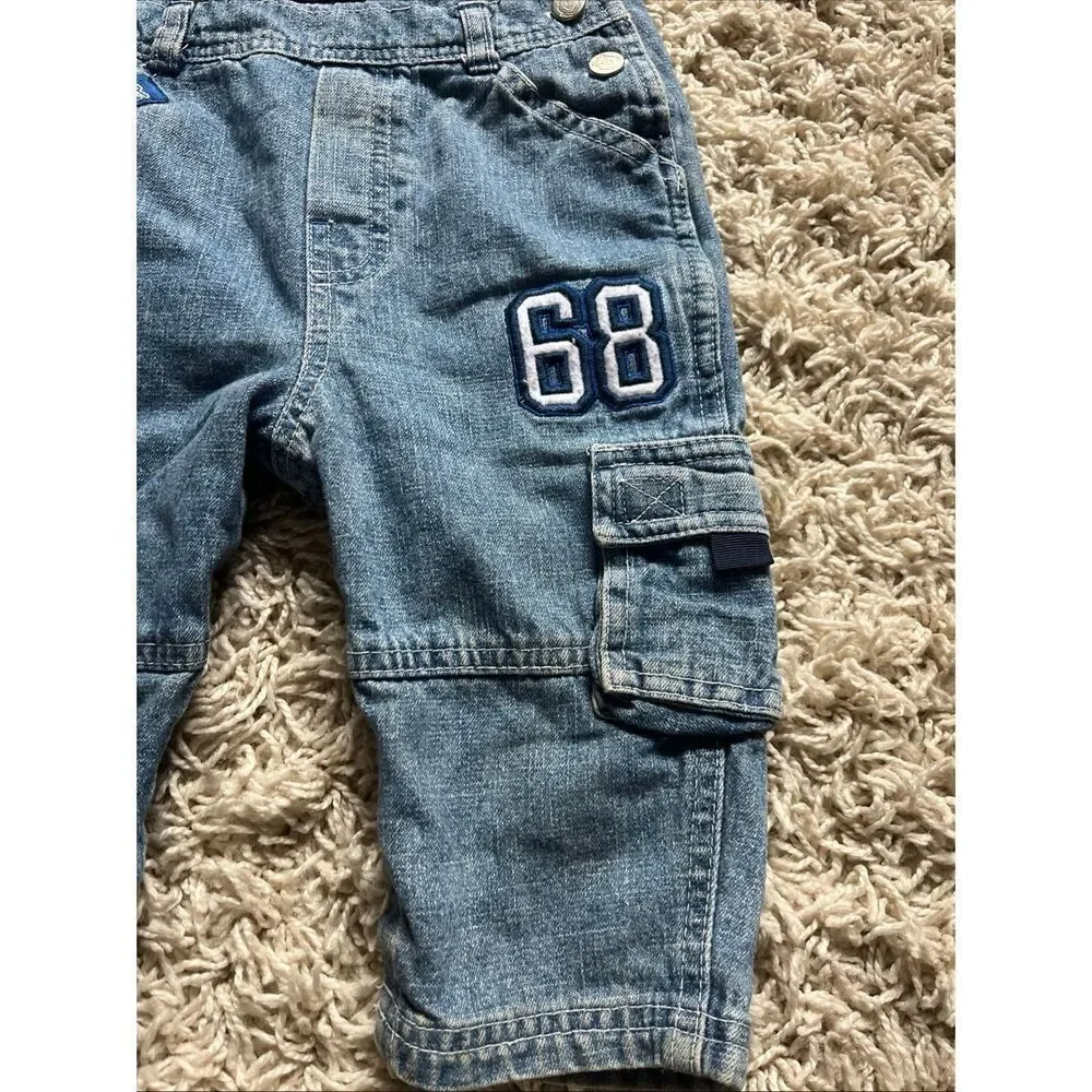 Vintage Embroidered Winnie The Pooh Tigger Overalls  18M Denim Football 68